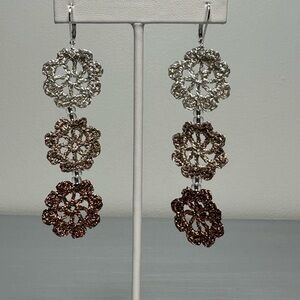 Crocheted Floral Earrings